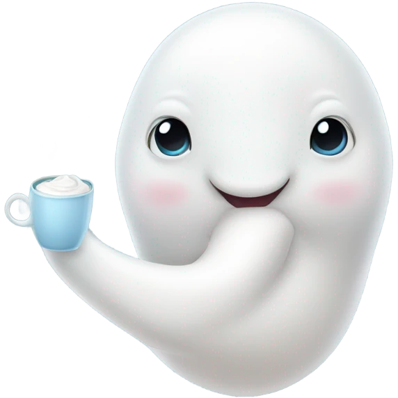 Beluga drinking coffee  emoji