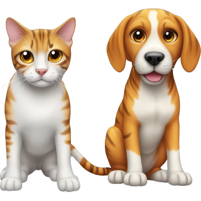 beagle and tiger cat emoji