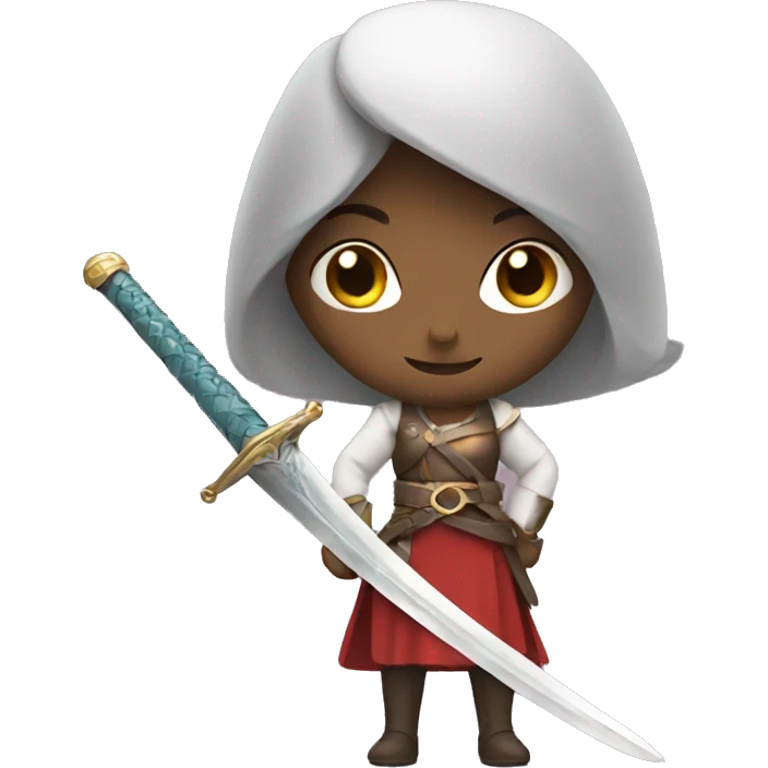 Girl with sword emoji