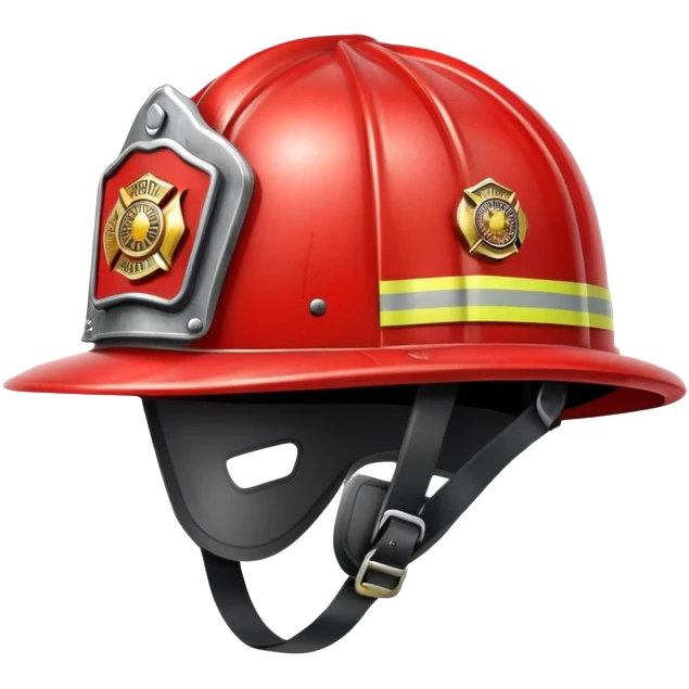 firefighter rescue helmet with badge emoji