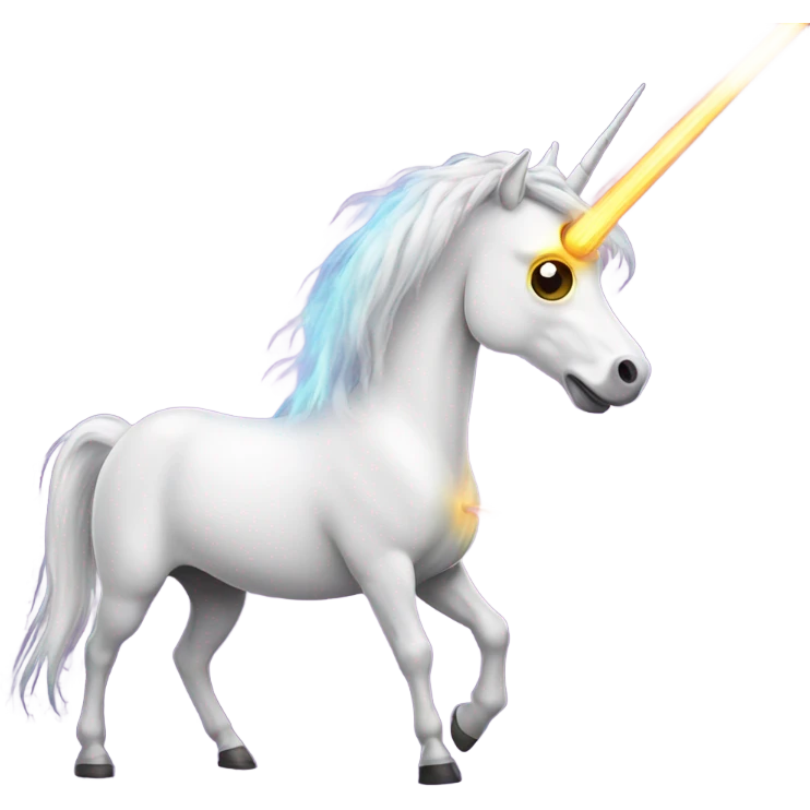 unicorn shooting lasers with its eyes emoji