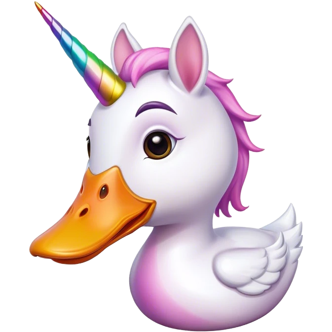 Duck with unicorn emoji