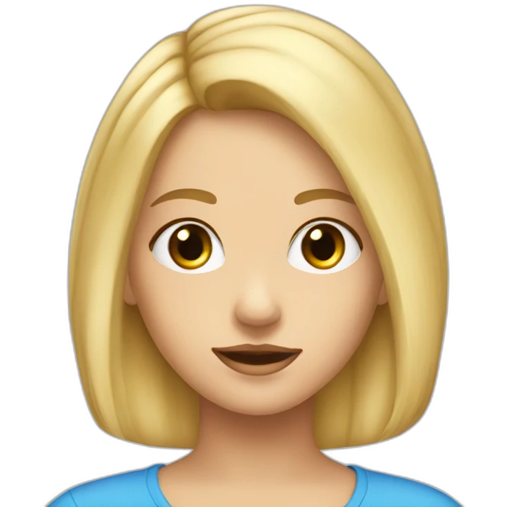 Fille de 12 ans blonde au yeux bleu emoji