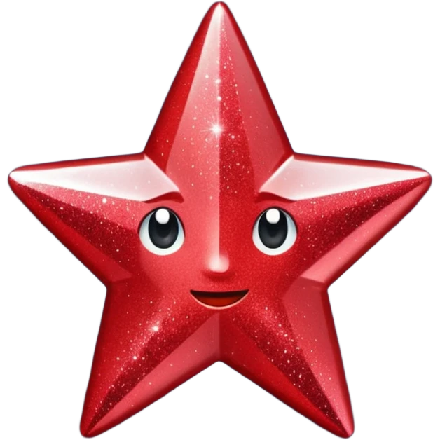 red glitter star emoji