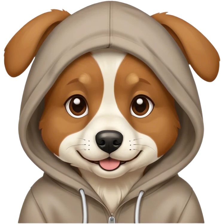 Dog wearing hoodie  emoji