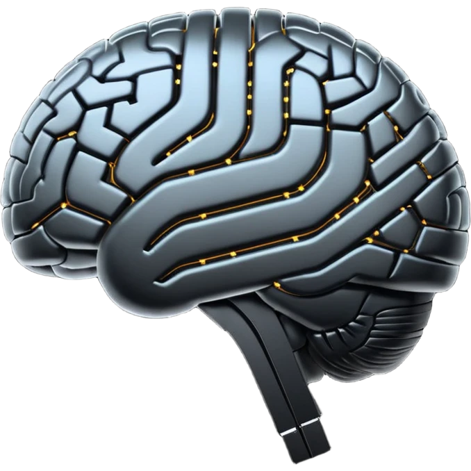 all-black digital brain emoji