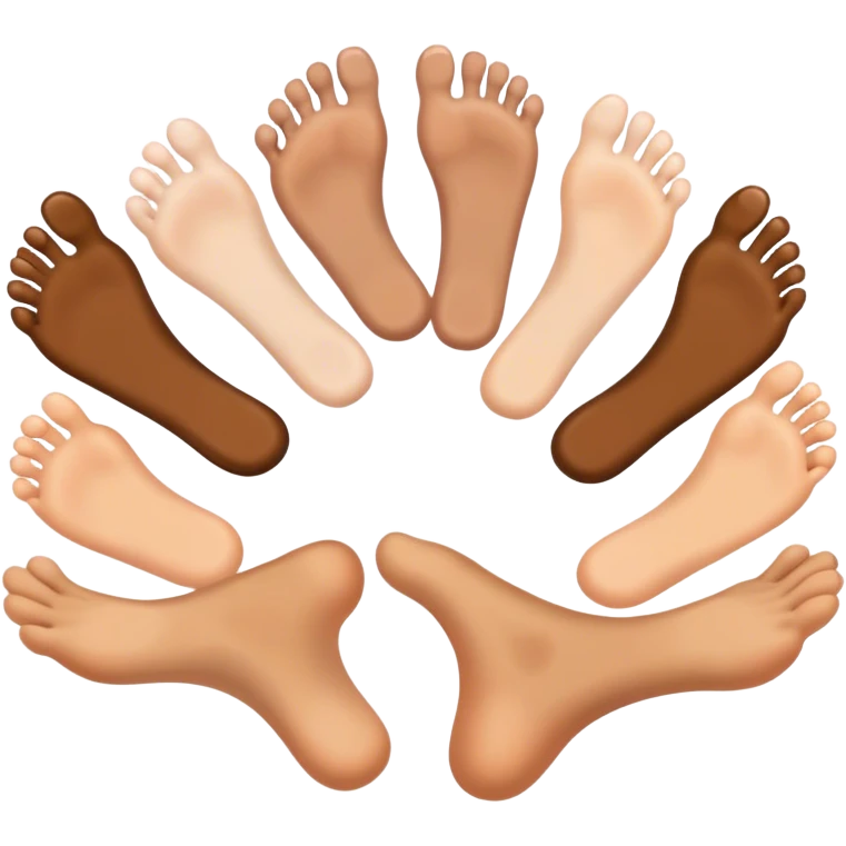 A bunch of feet emoji