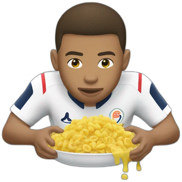 Kylian Mbappé qui mange emoji