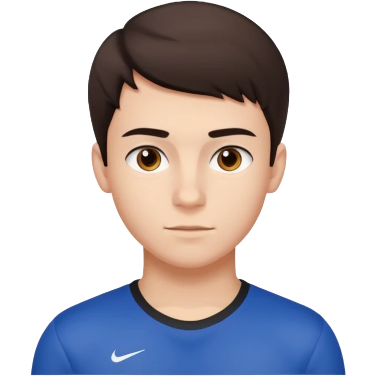 Пол: Мужской
Возраст: Молодой, выглядит как подросток 
Телосложение: Атлетическое/спортивное
Волосы: Короткая, аккуратная, тёмно-коричневая причёска, немного закрывающая лоб.
Лицо: Светлая кожа, европейский тип внешности emoji