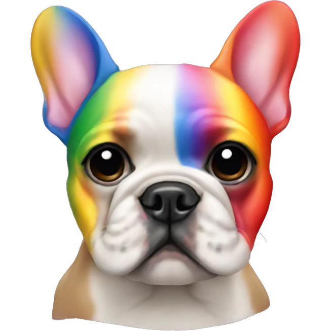 French bulldog Gay pride emoji
