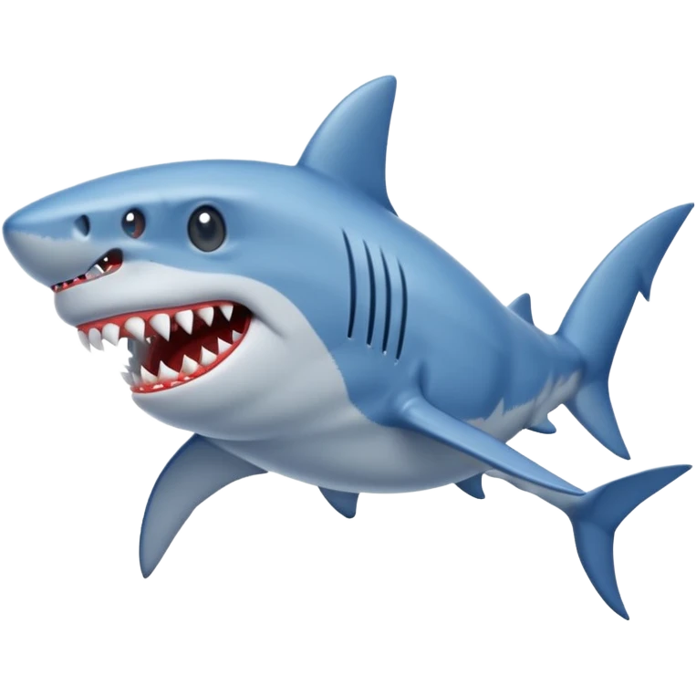 A shark with blue shoes on it's feet emoji