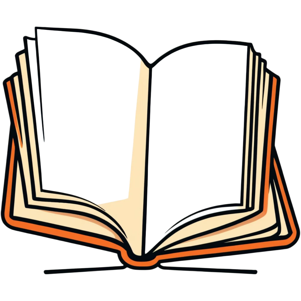 colorful open book with readable text emoji