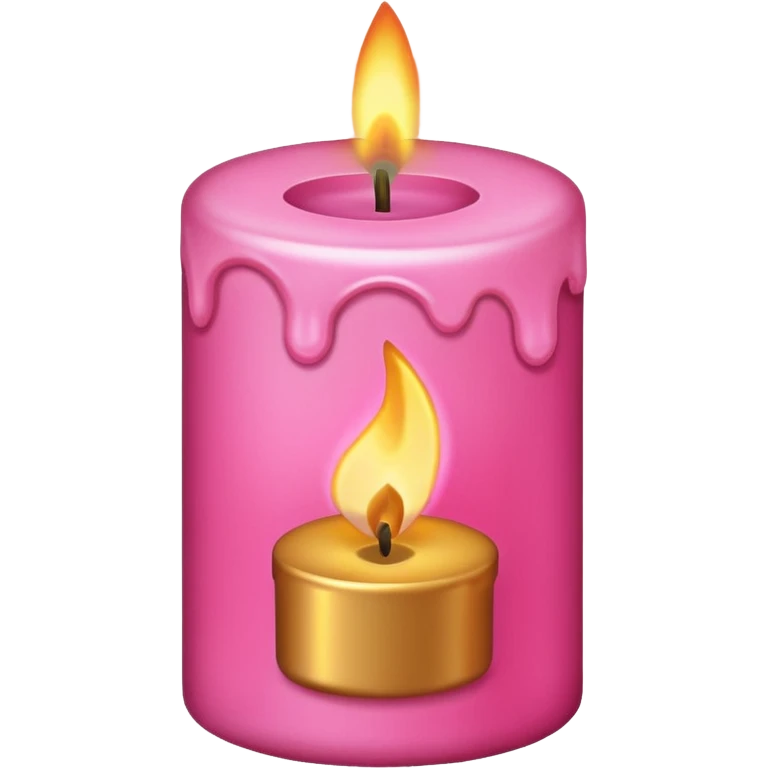 pink and gold candle emoji