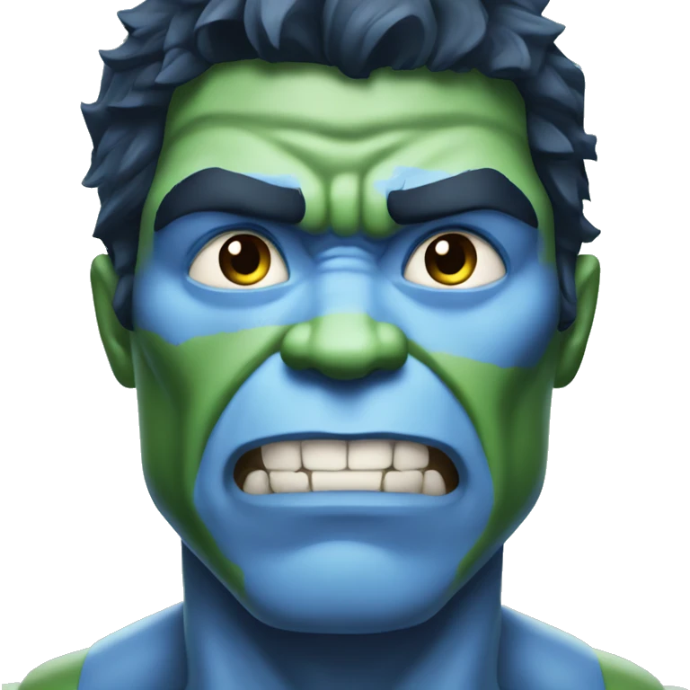 The hulk with sky blue skin emoji