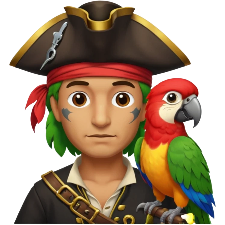 pirate and parrot emoji