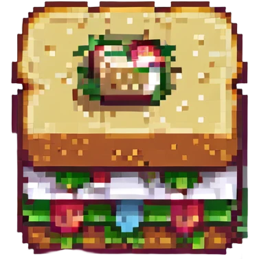 a classic sandwich, pixel art style emoji