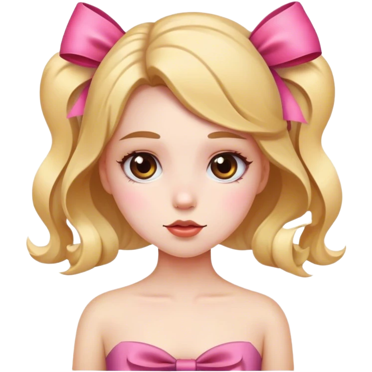 Chica con moño emoji