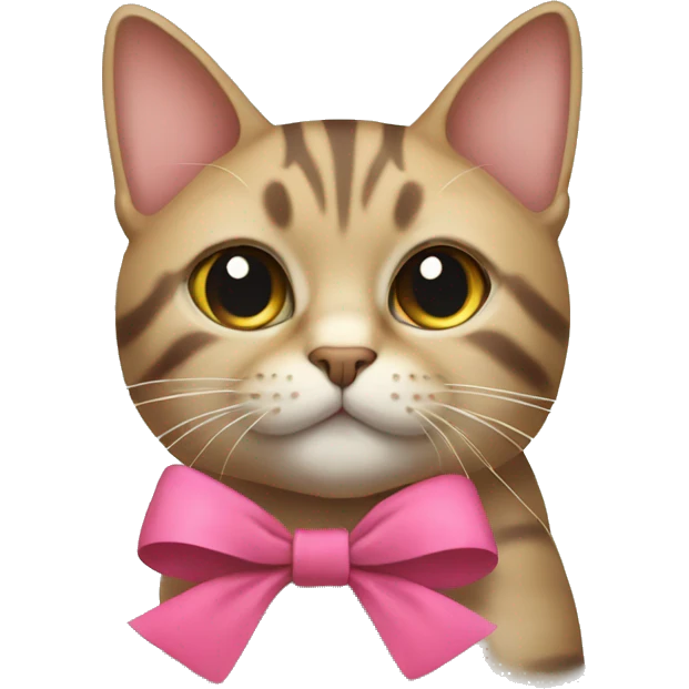 Cat with a bow emoji