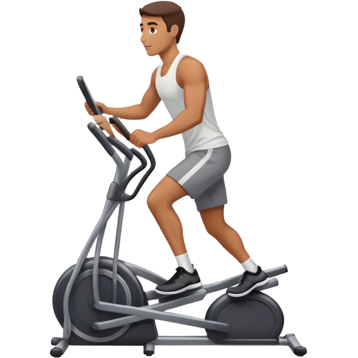 guy using elliptical emoji