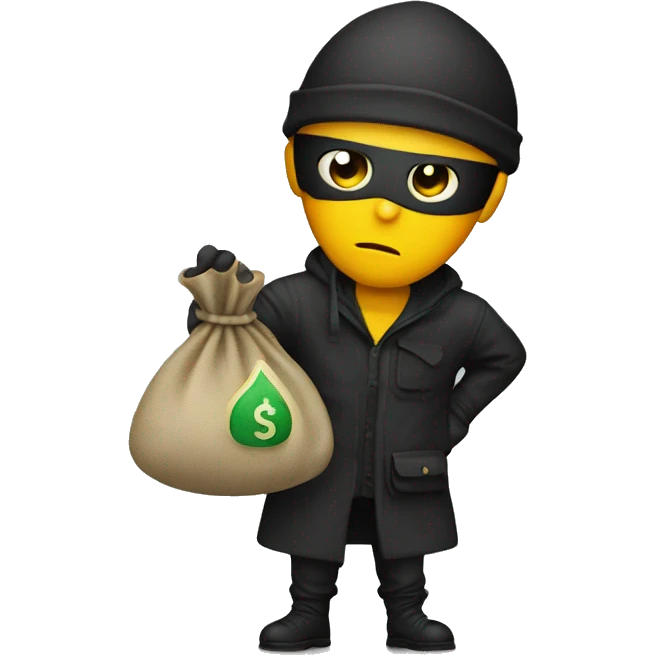 Robber with moneybag emoji
