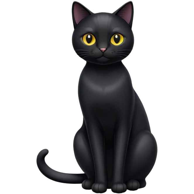 black cat full body emoji