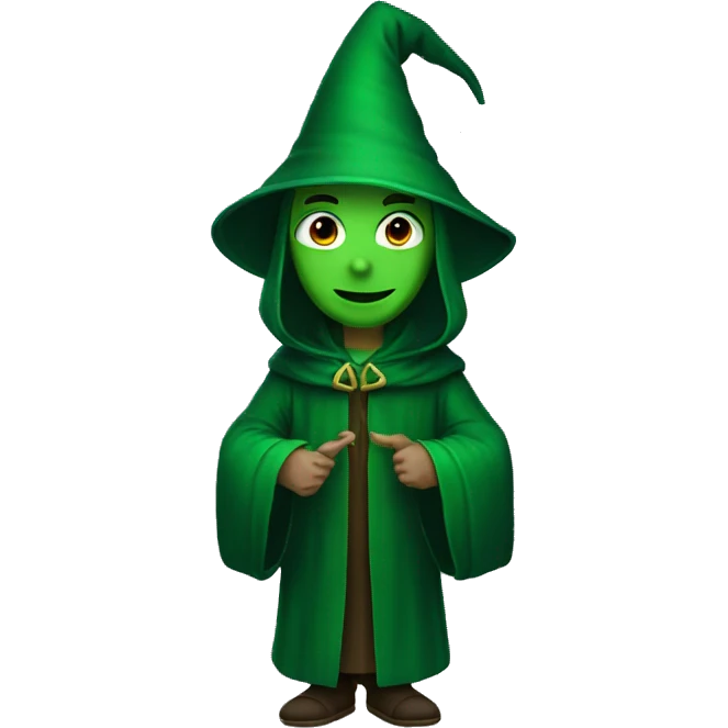 green wizard robes, no hood emoji