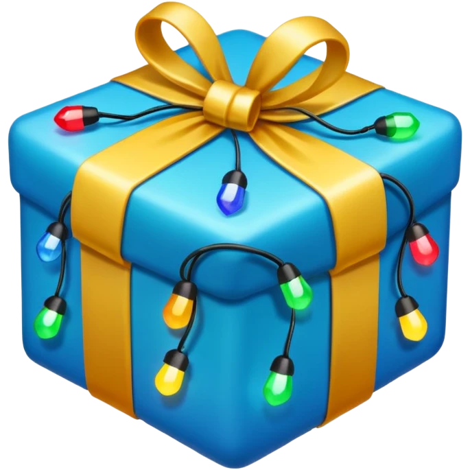 create "1637" with Christmas lights wrapping it emoji