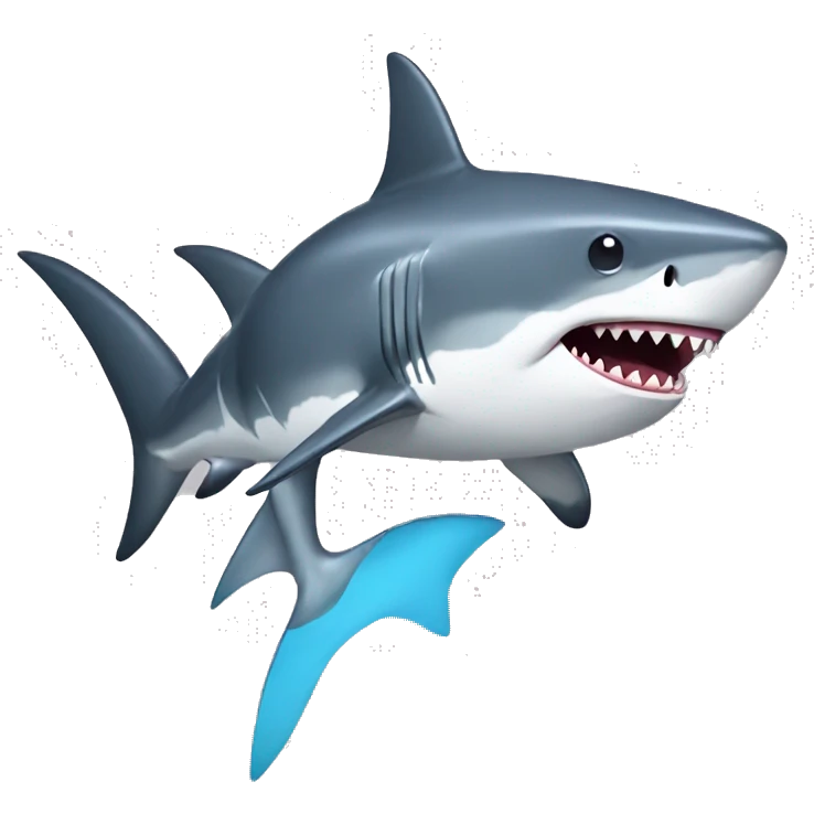 Shark wearing a tesla emoji