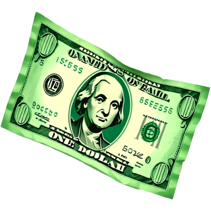 Falling value of the dollar emoji