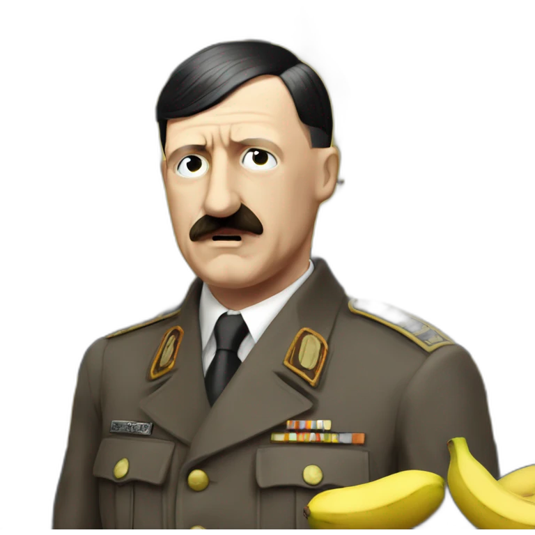 Hitler qui mange une banane emoji