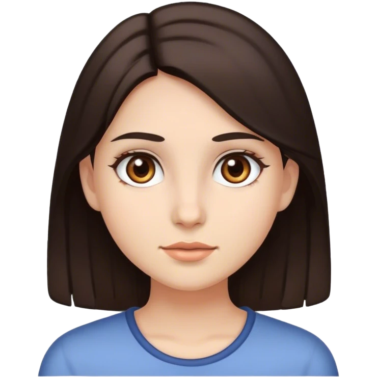 girl with brown eyes and dark brown hair emoji