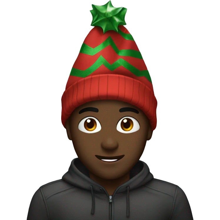 blackSpiderman With christmas hat emoji
