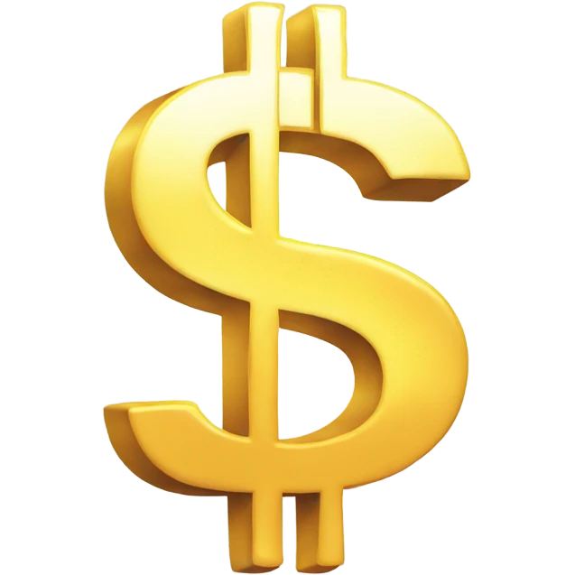 glowing dollar sign emoji