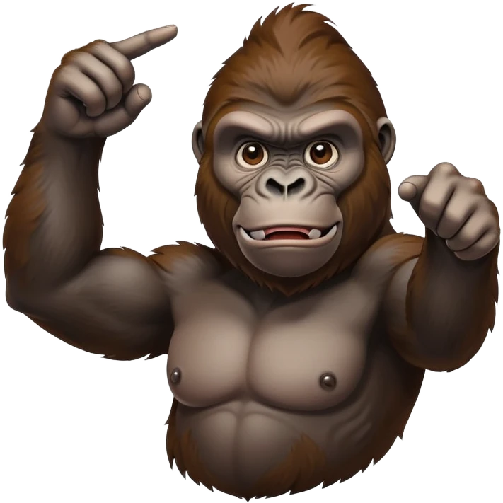 gorilla pointing emoji