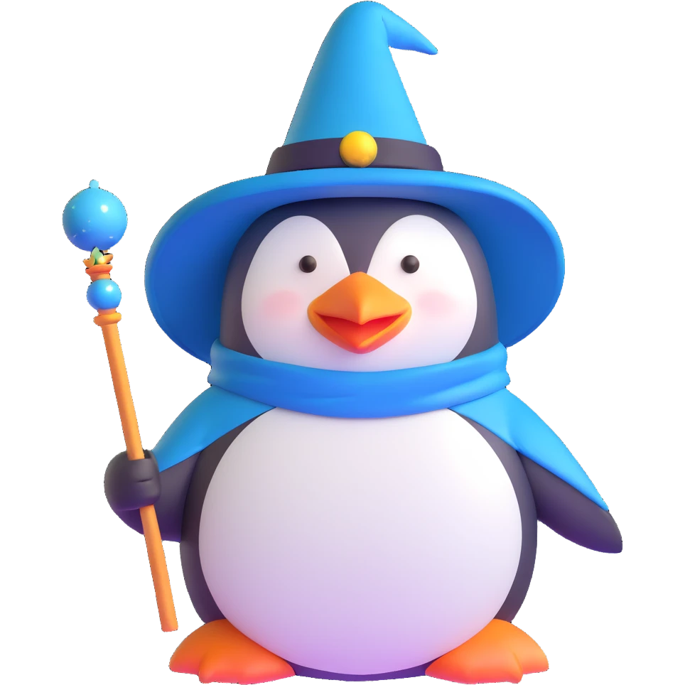 penguin wizard emoji