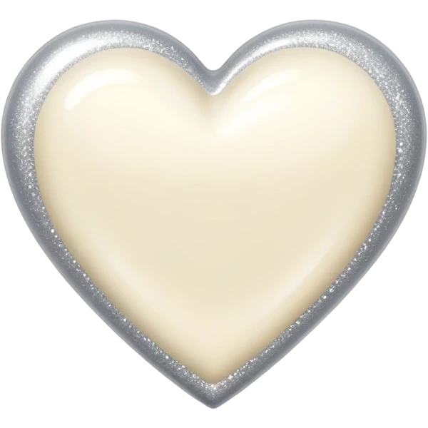 Cream heart with sparkles  emoji