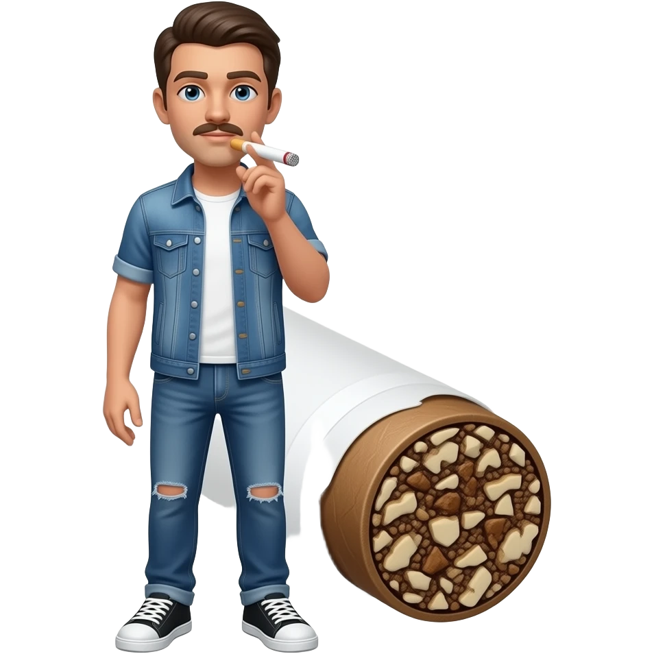 Yn smoking a blunt emoji