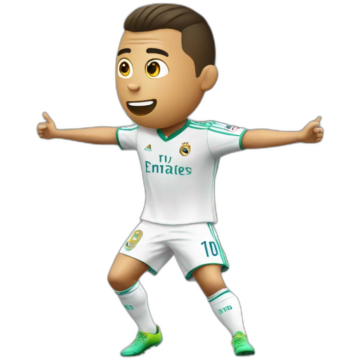 Ronaldo qui fait un dab emoji