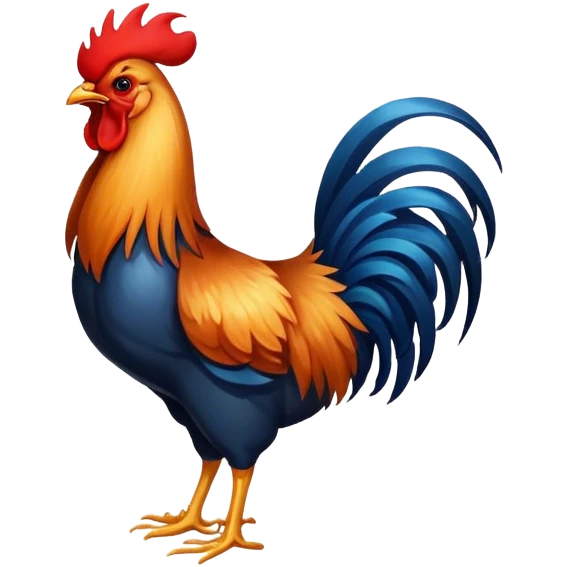 Rooster with a number 49 logo emoji