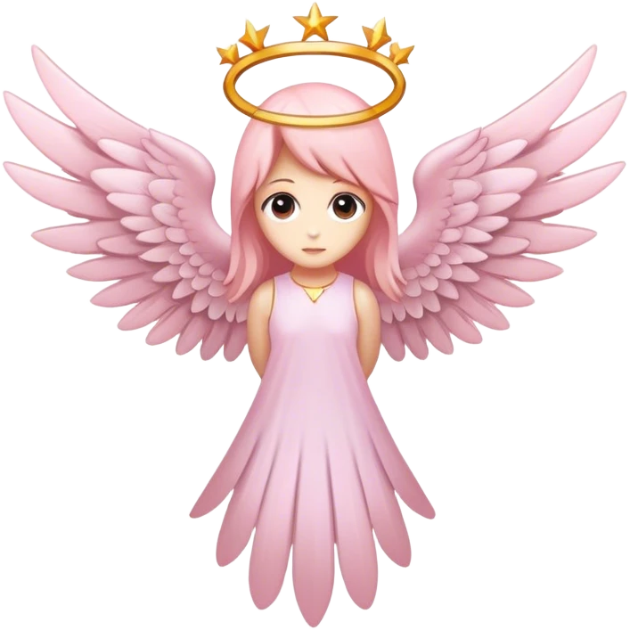 six winged seraphim light pink  emoji