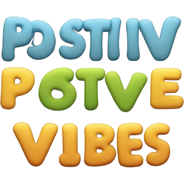The words positive vibes emoji