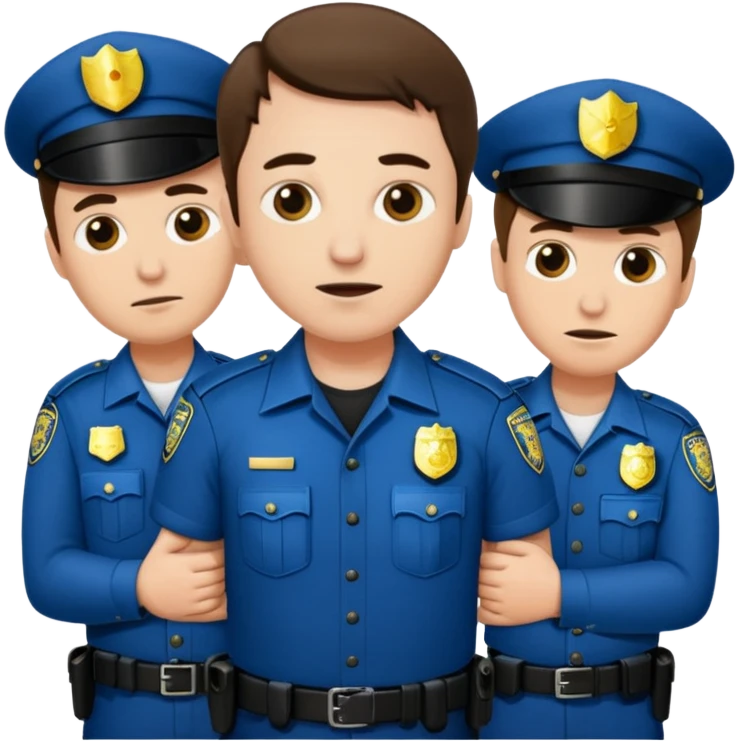 Cops arresting a man  emoji