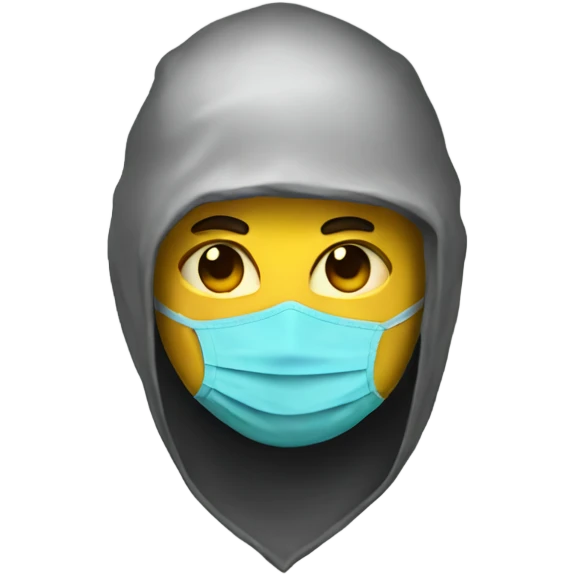 Gat with a mask emoji