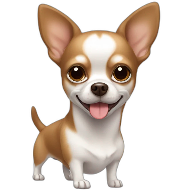 Brown and white chihuahua emoji