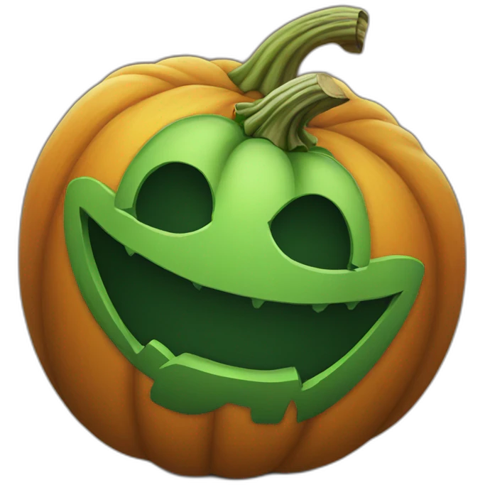 pumpkin on pumpkin emoji