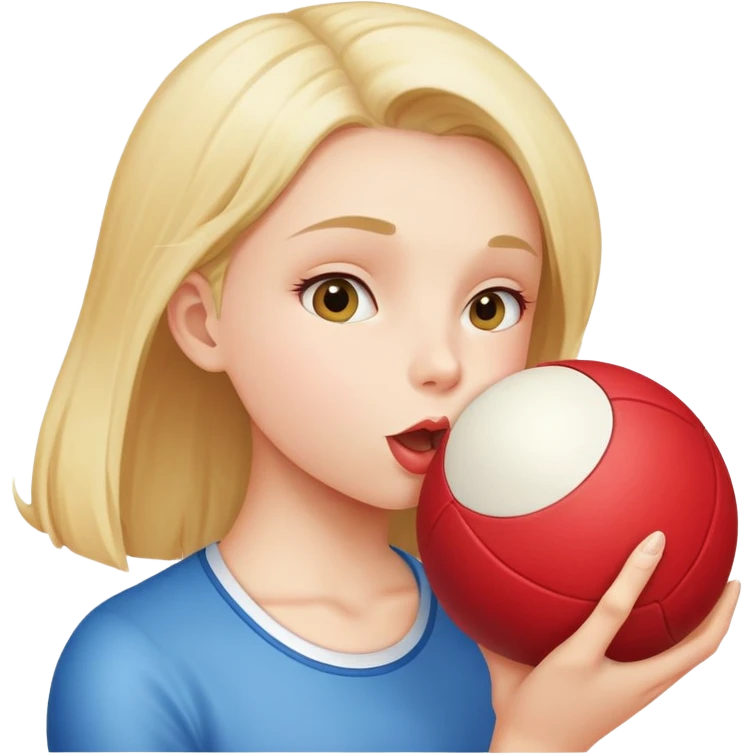 Girl ball sucking  emoji