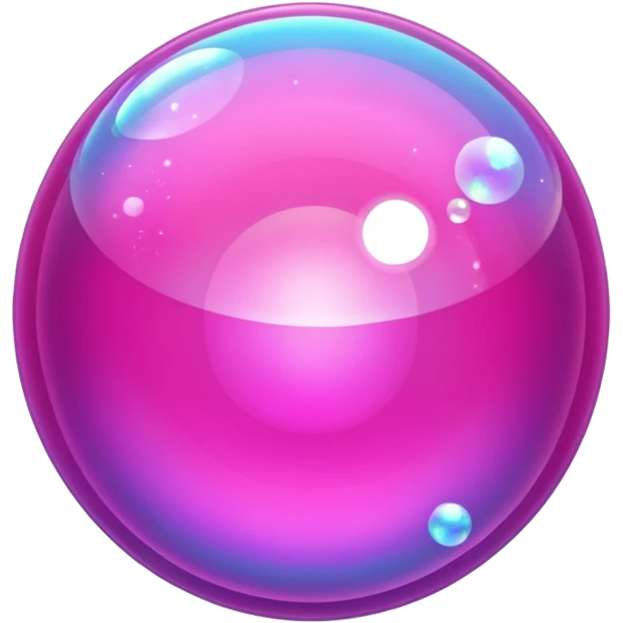 pink fuchsia sparkling shiny bubble emoji