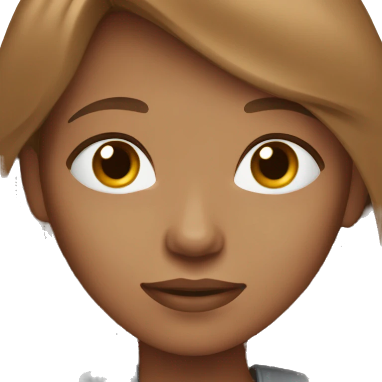 dark red hair girl, light brown skinned, dark brown hair emoji