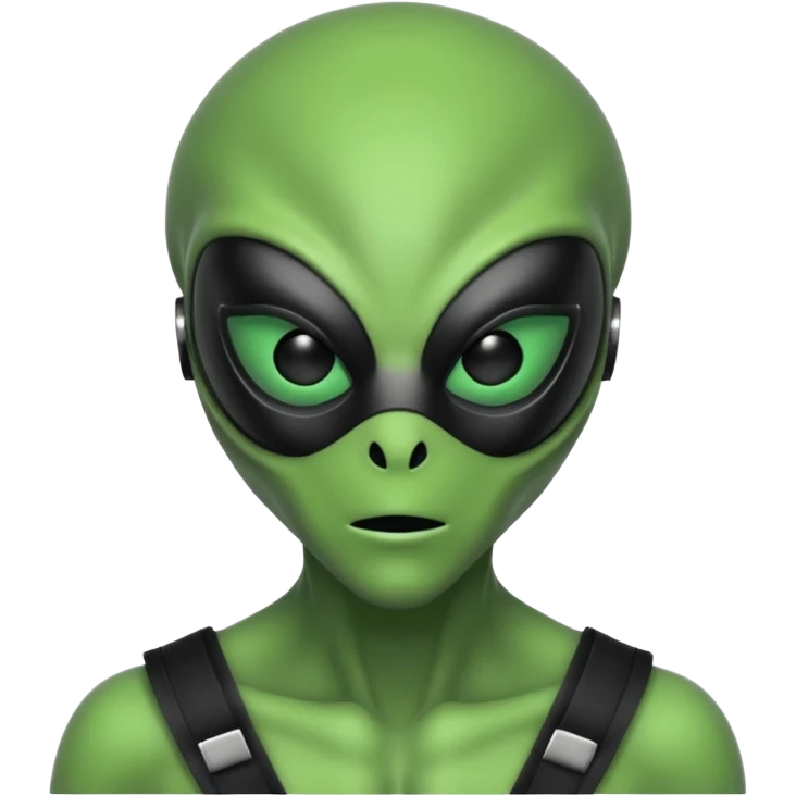 mask wearing alien emoji