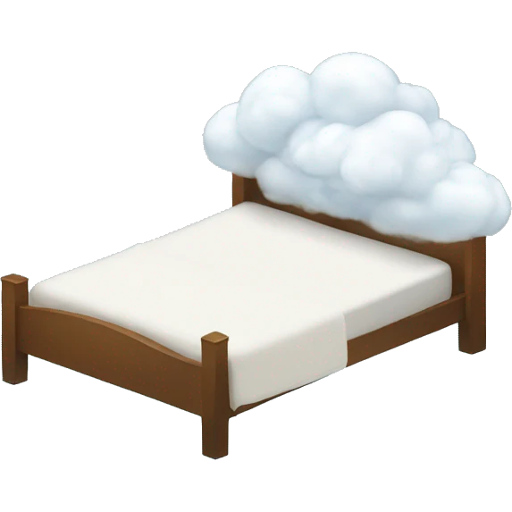 Bed in clouds emoji